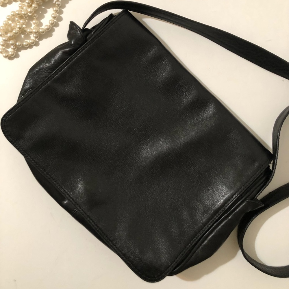 Vera Pelle Black Shoulder Bag Made in Italy